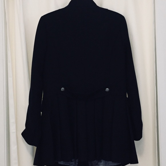 Calvin Klein Navy Wool Peacoat - Picture 3 of 4